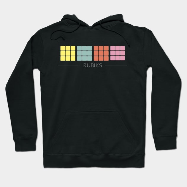 Minimal Rubiks cube colorful Hoodie by GROOVYUnit